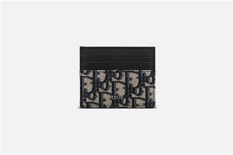 dior d bee card holder|Card Holder Beige and Black Dior Oblique Jacquard with Black .